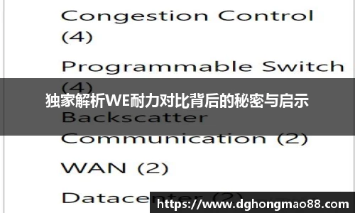 独家解析WE耐力对比背后的秘密与启示